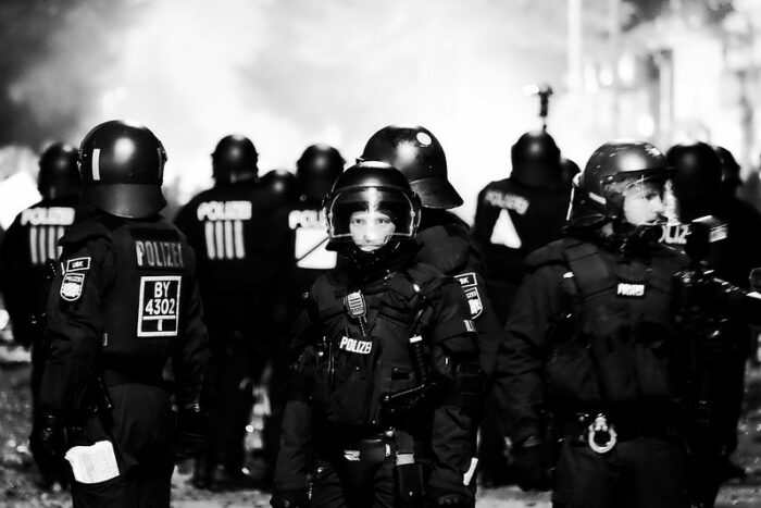 Polizist auf dem G20 Gipfel in Hamburg 2017