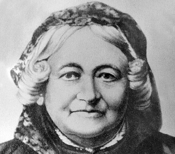 Ein schwarz-weiß Porträt von Henriette Goldschmidt