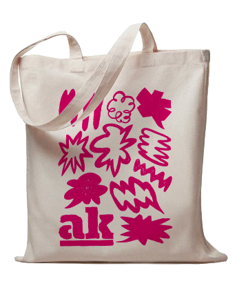 ak-Jutetasche mit rotem Besser-Streiten-Aufdruck
